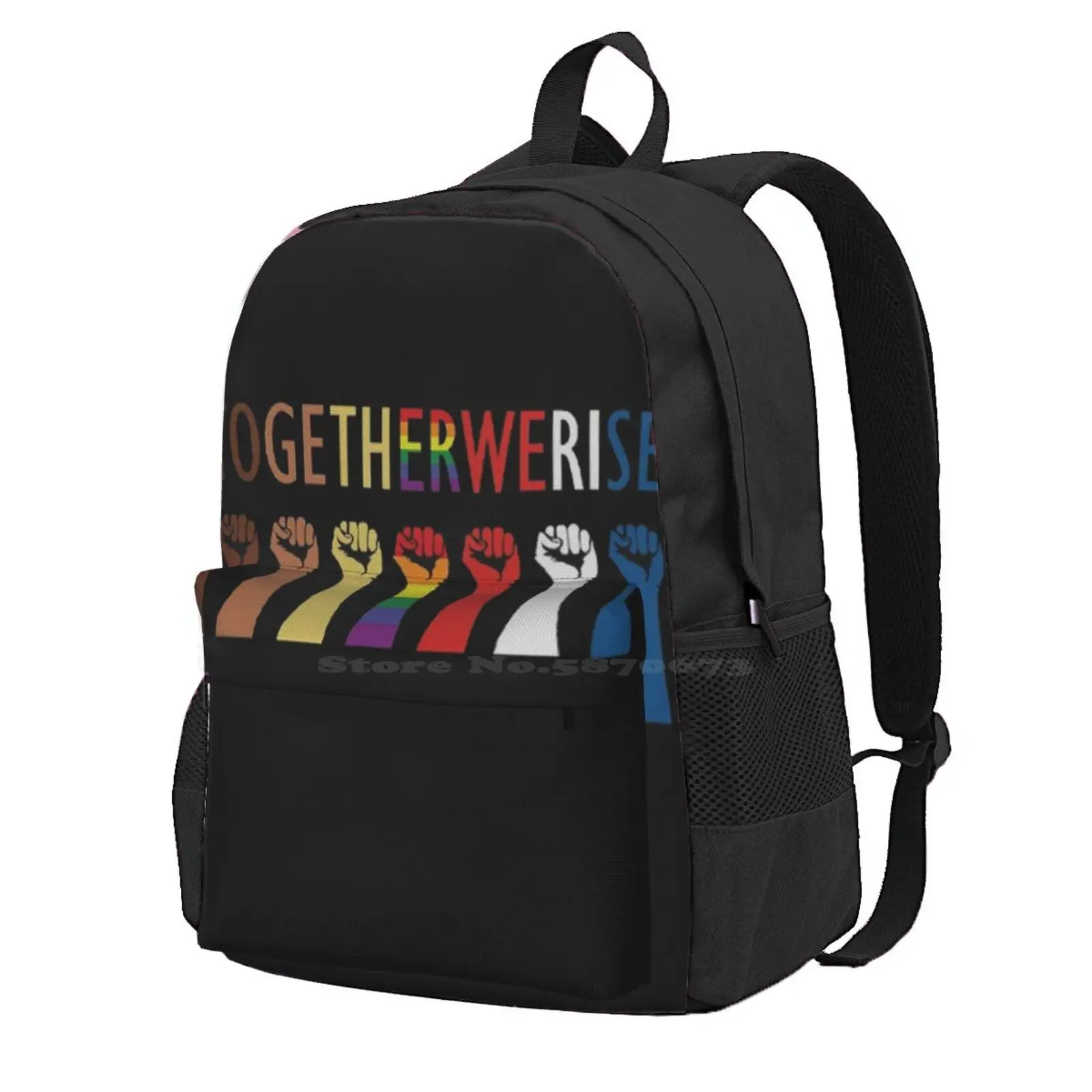 Together We Rise Shirt Togetherwerise Hot Sale Schoolbag Backpack Fashion Bags Together We Rise Togetherwerise Lgbt