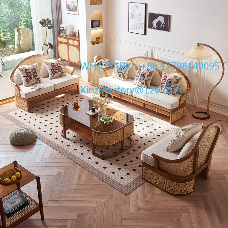 

Customizable wood sofa combination club lobby