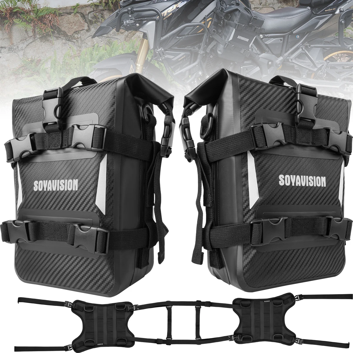 

Universal Motorcycle Frame Crash Bars Waterproof Bag Repair Tool Placement Bag For BMW R1200GS R1250GS For HONDA For Suzuki
