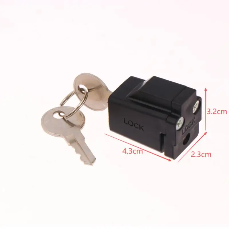 1 PC Duurzaam Draagbare Praktische Prachtige Aluminium Raamsloten Met 2 Sleutels Raambegrenzer Slot Voor Ziekenhuis Bank