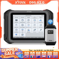 XTOOL D9S BT Automotive Scanner ECU Coding OBD2 Scanner Topology Map Diagnostic Tool Key Programmer with 45+ Reset FCA DOIP CAN
