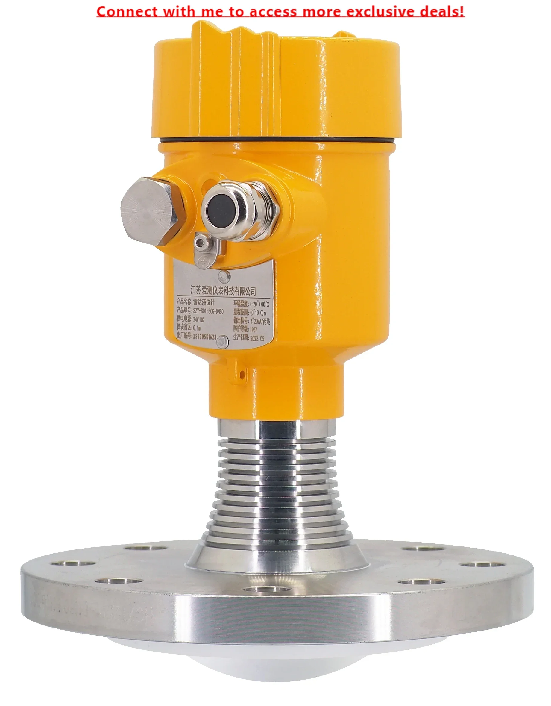 

Aice Tech Advanced Vapor Ultra-Sensitive Liquid Level Radar Transmitter Sensor 80GHz 4-20mA Radar Level Sensor For Precision