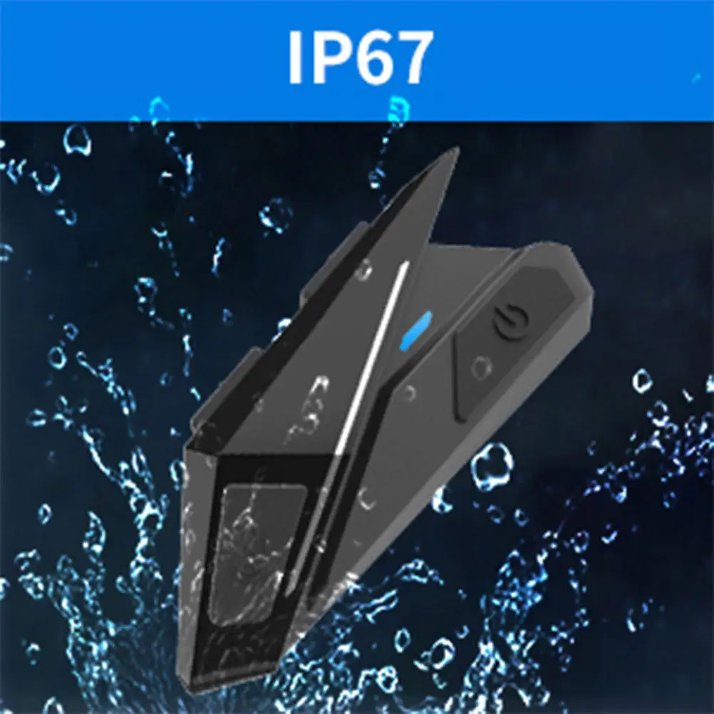 

1 комплект беспроводных водонепроницаемых наушников для мотоцикла, легкая гарнитура для езды, функция громкой связи и ответа на звонки