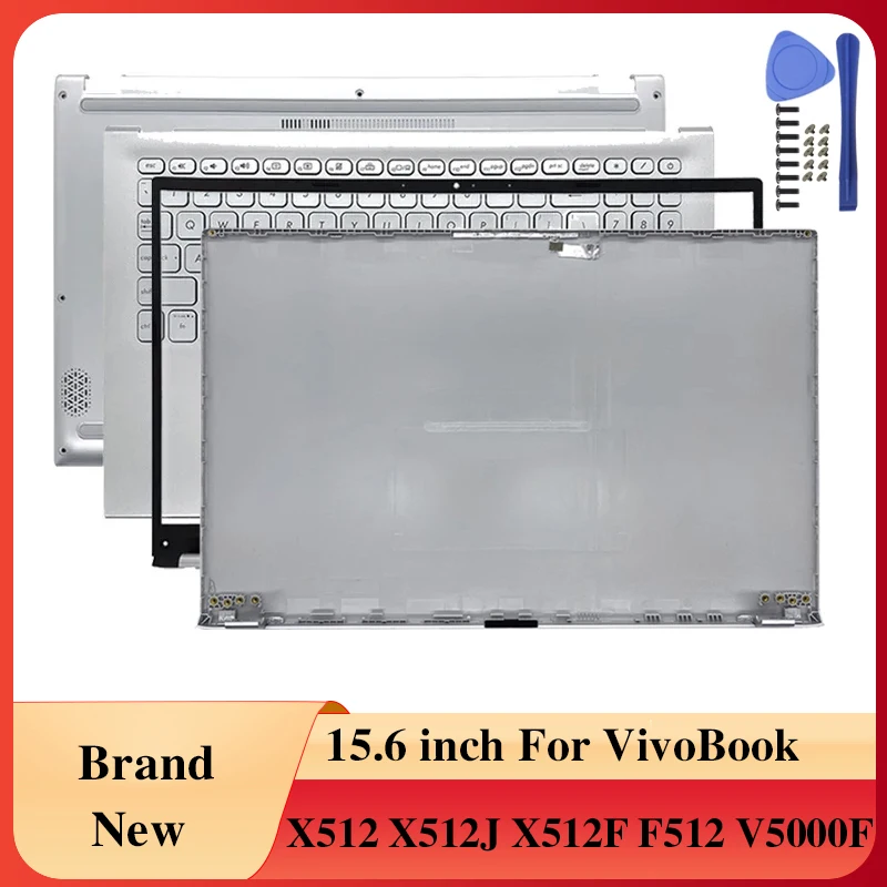 For ASUS VivoBook X512 X512J X512F F512 V5000FLaptop Case LCD Back Cover/Front Bezel/Hinges/Palmrest/Bottom Computer Case