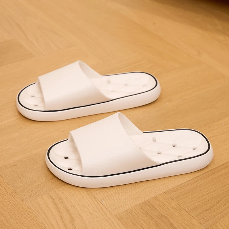 Breathable and Quick-Drying Bathroom Slippers Eva Vertical Stripe Texture Non-Slip New Style Home Indoor Bathing Sandals