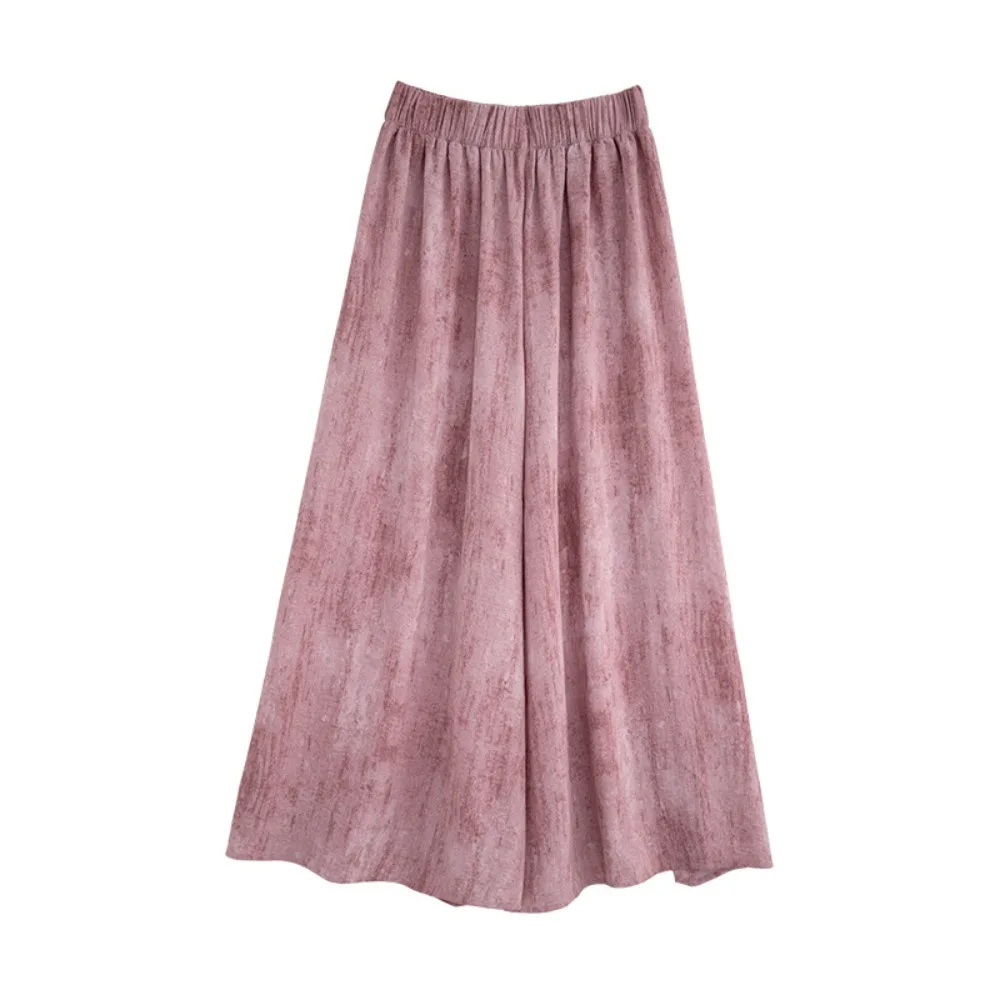

Summer Tie Dye Straight Pants Loose Dropping Feeling Wide Leg Loose Pants Yamamoto High Waist Women's Ice Silk Trousers