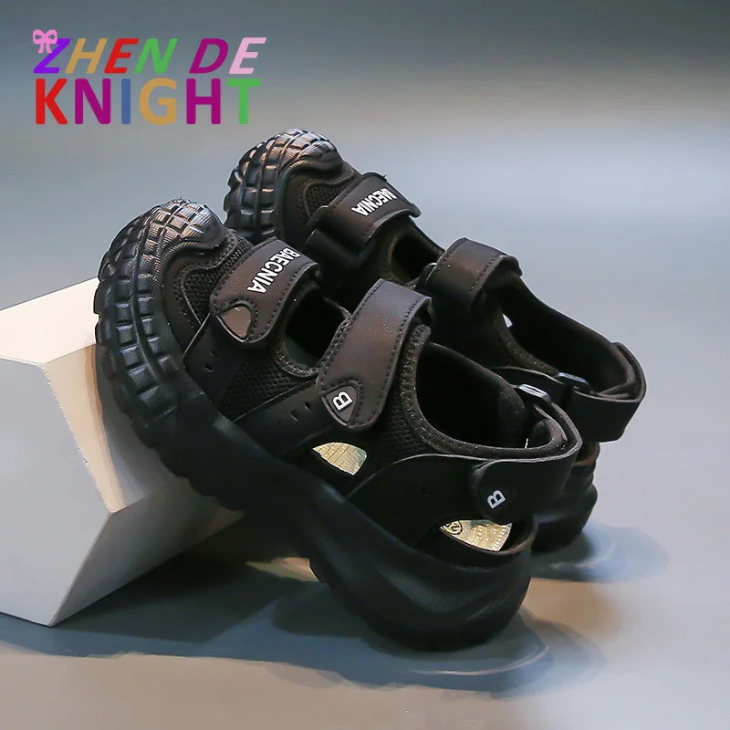 

2025 New Style for Girls Thick Bottom Toddler Beach Barefoot Shoes Children's Hollow Shoes Net Frame Comfortable Lightweight