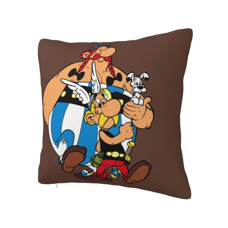 Asterix And Obelix Pillow Case 40x40cm Home Decorative Modern Adventure Manga Getafix Dogmatix Chair Cushion Square Pillowcase