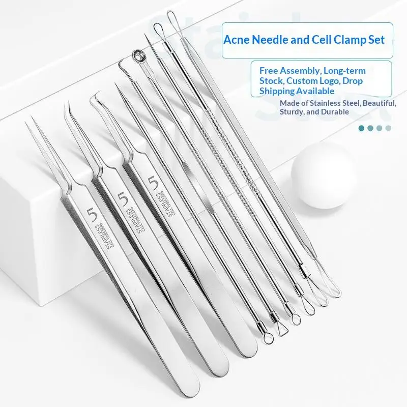 Precision Blackhead Tweezers & Removal Needles Pore Deep Cleanser Facial Skin Care Beauty Tools