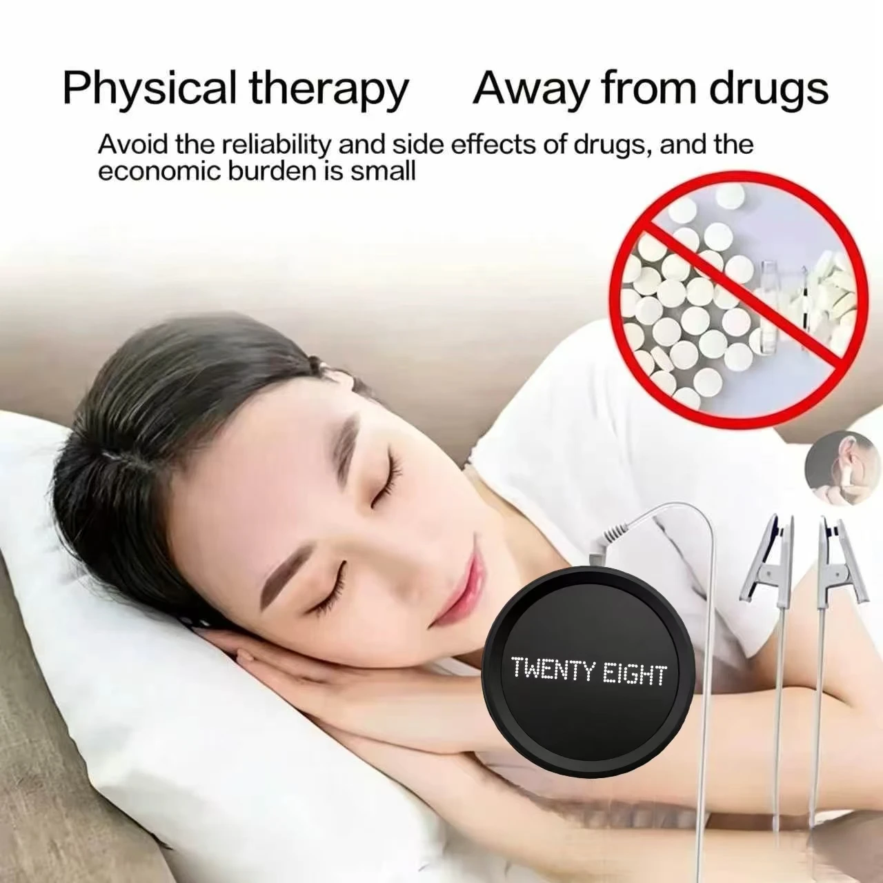 Home Use Vagus Nerve Stimulator, Original Auricular CES Therapy Device for Sleep Aid and Anti-Anxiety, Portable & Rechargeable