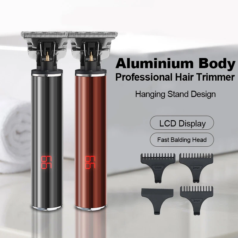 Rechargeable Hair Clipper Skeleton Hitter Cordless Trimmers Professional Electric Baldheaded Hair Clippers Beard Trimmer