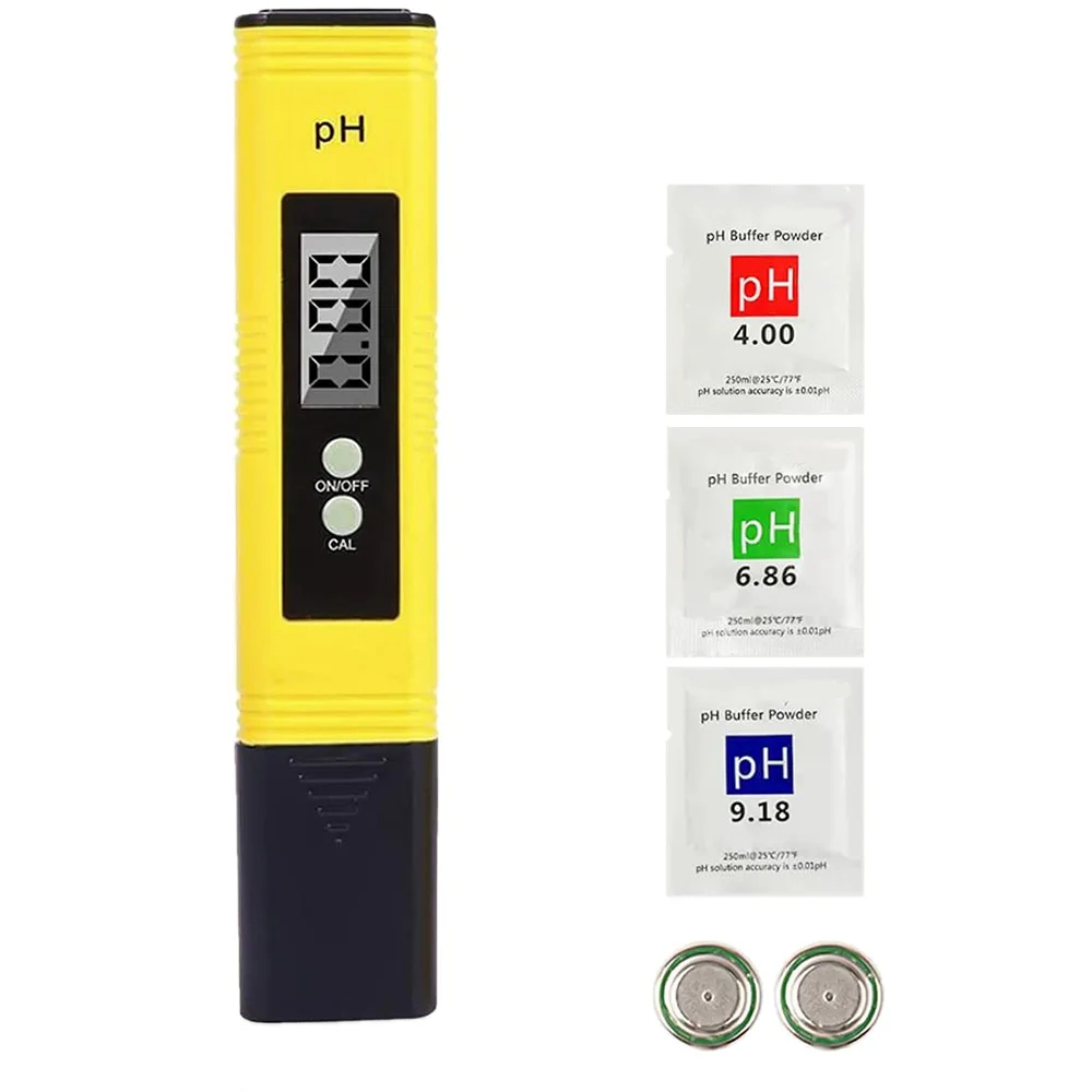 PH Meter Tester Digital PH Meter 0.01 PH Water Quality Test Digital Tester for Kitchen, Aquarium, Pool, Laboratory