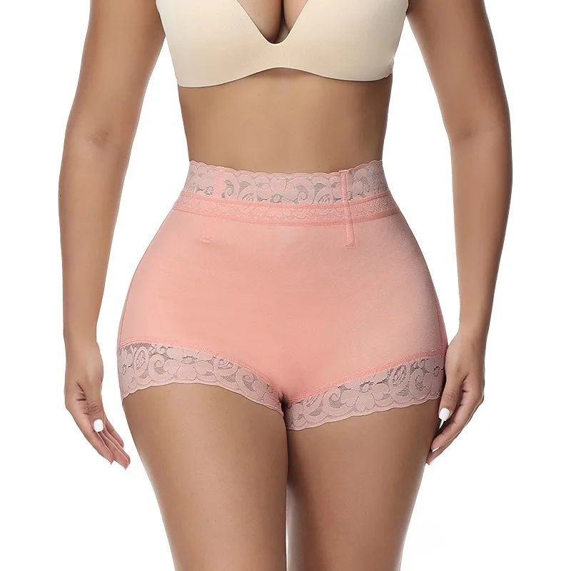 

1 шт., корректирующие брюки с кружевной отделкой и высокой талией, с защитой от опрокидывания по краям и плоскими углами, брюки с подтяжкой бедер и притягивающие шорты