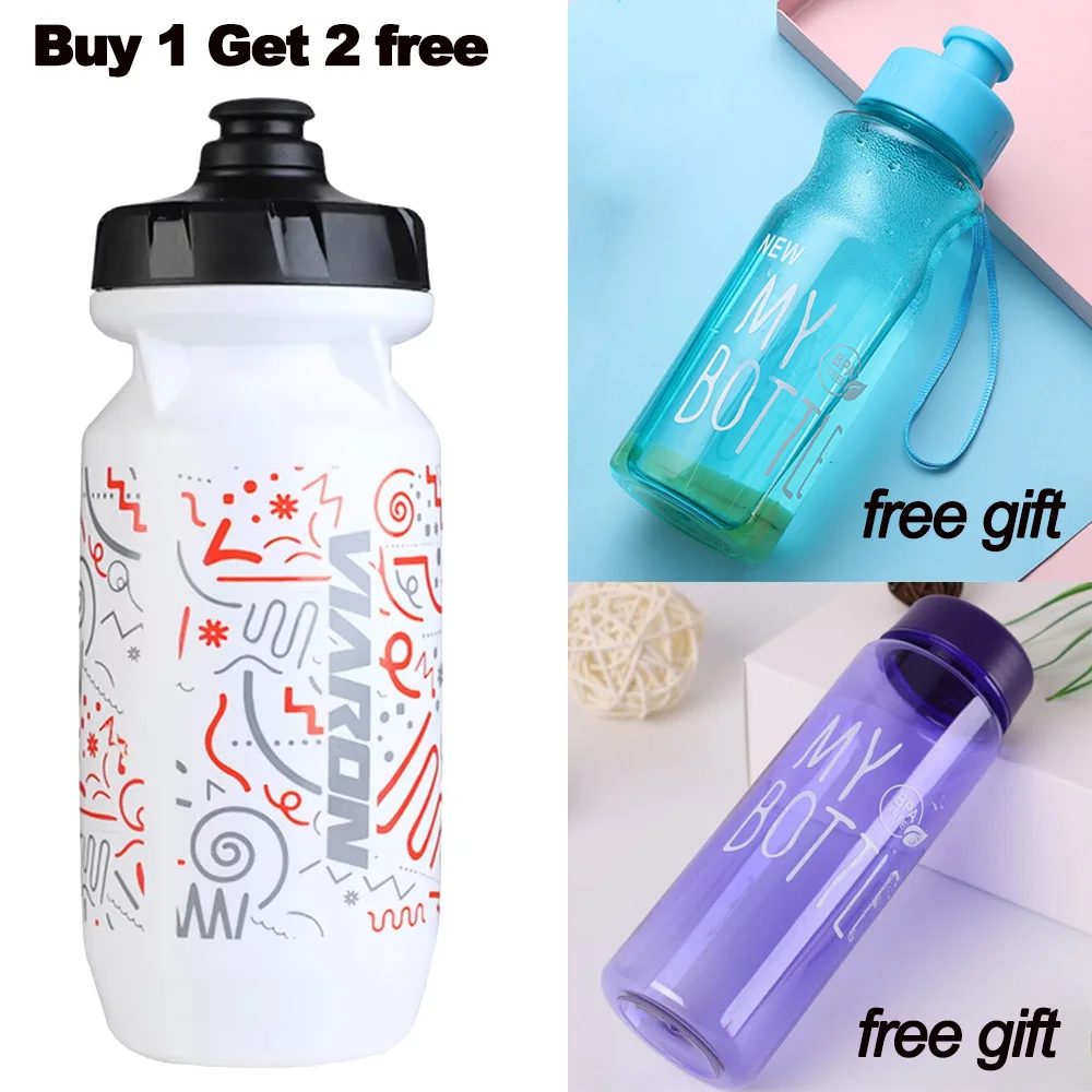 550ML Bicycle Water Bottle Road Grade Sports Fitness Running Riding Kettle Leak Proof Drinking Bike Bottle Cage Buy 1 Get 2 Free