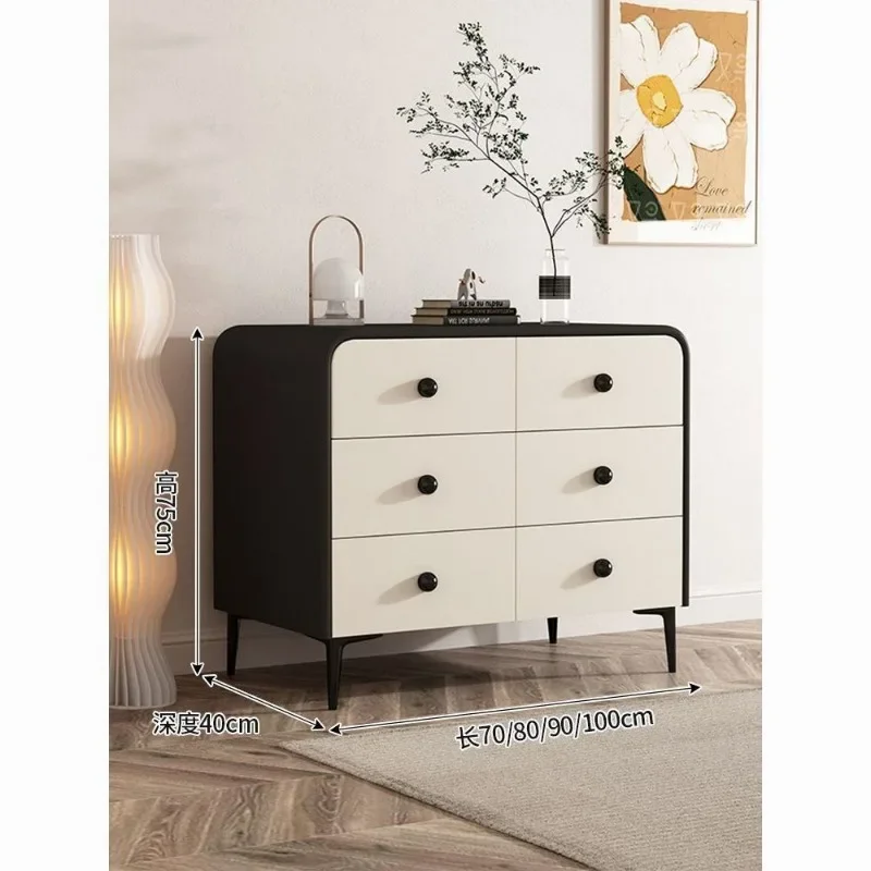 Cassettiera in legno massello di lusso leggero, cassettiera moderna e semplice da soggiorno 68, cassetto di grande capacità