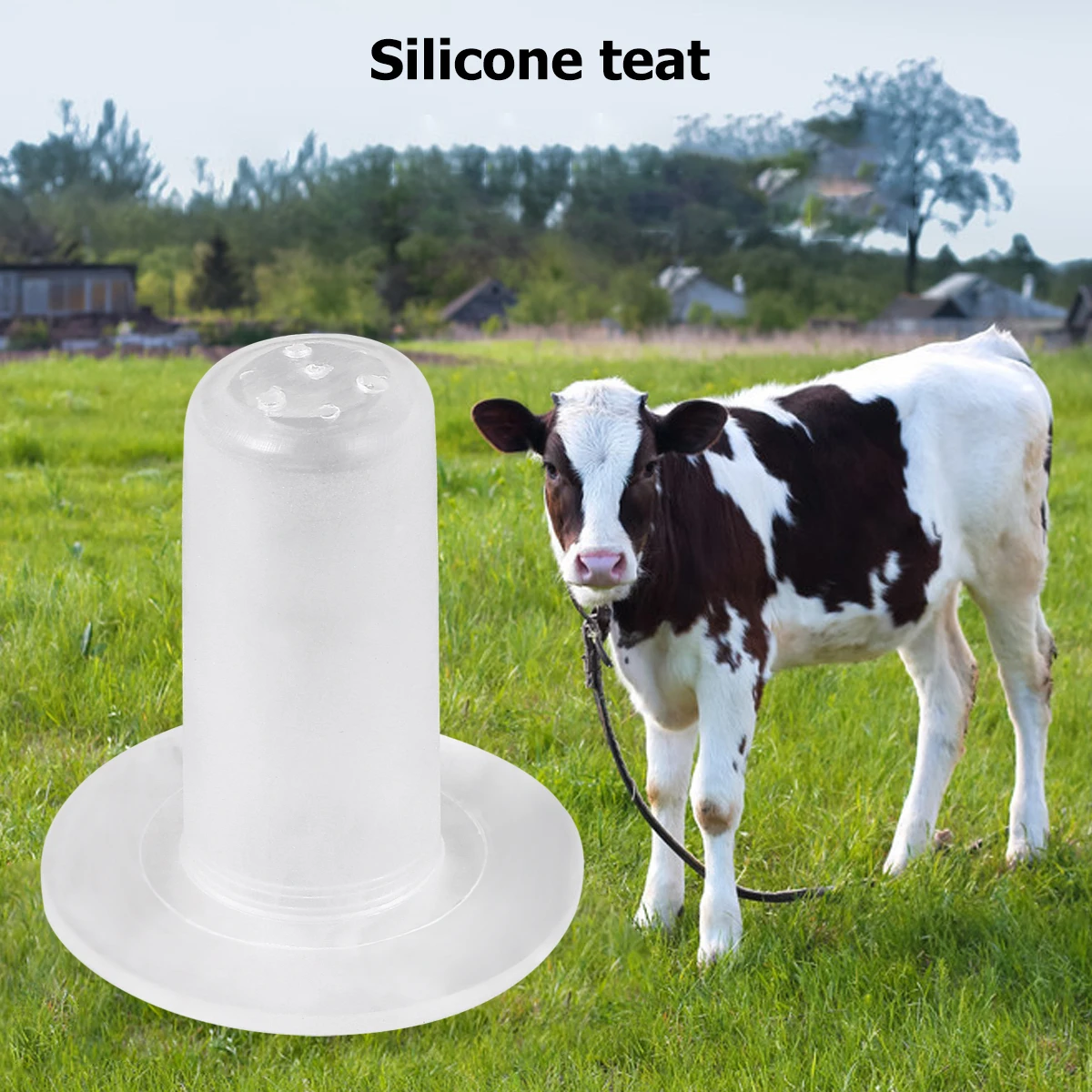 

1 Set Vertical Feeding Bottle Feeding Bottle Silicone Feeding Supplies with 2pcs Silicone Teat for Farmer (White)