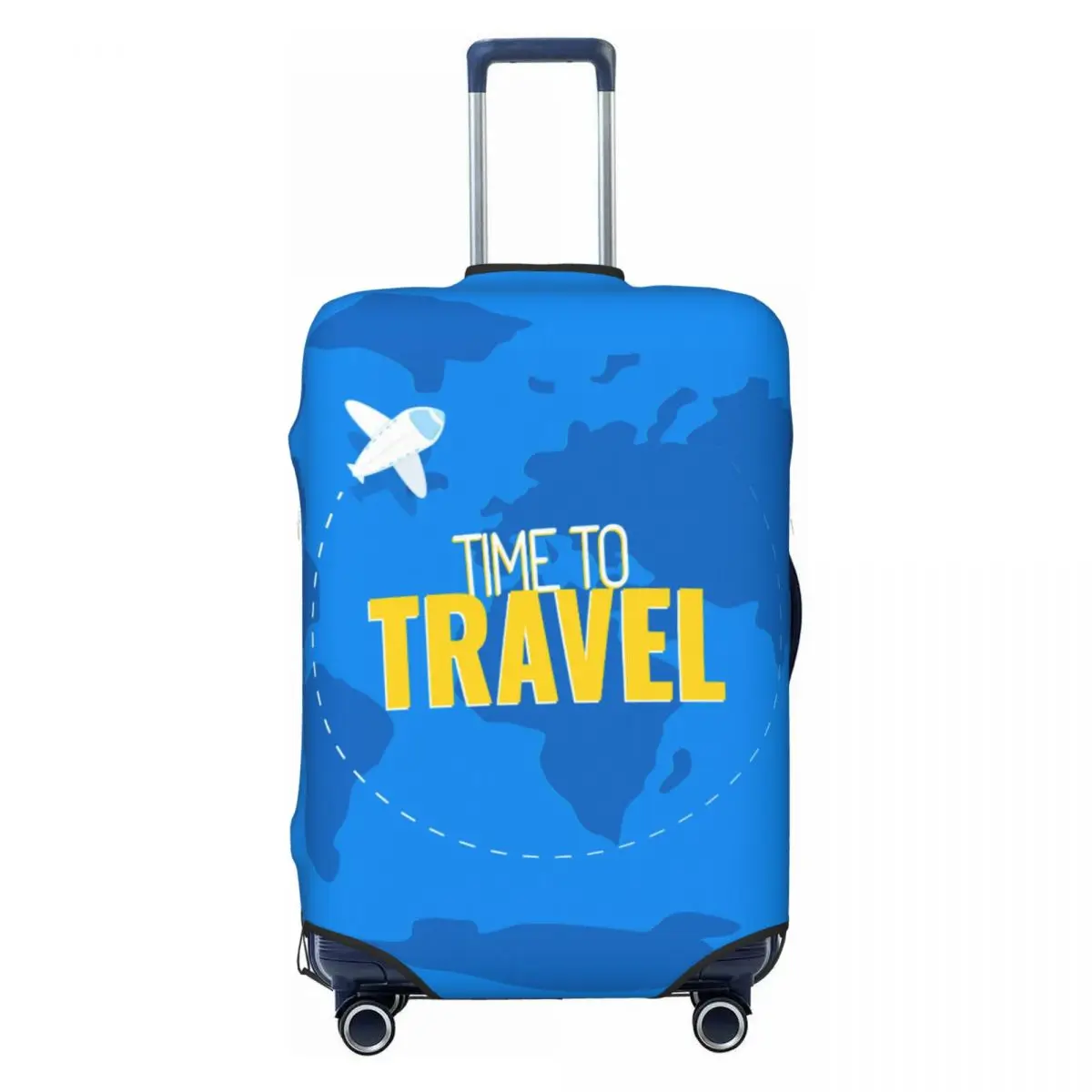 Time To Travel Suitcase Cover Elastic Travel Protection Luggage Supplies Vacation