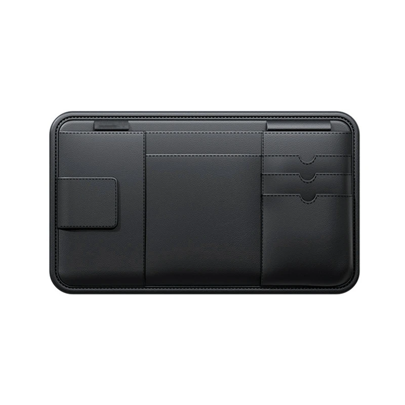 Car Visor Storage Device Multi-Function Light Shield Glasses Bag Card Driver's License Clip Car Storage Case Replacement