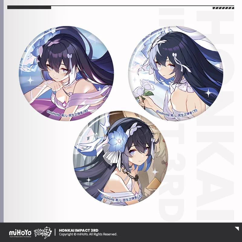 Honkai Impact 3rd Official Merch miHoYo Original Authentic Stigma Series Badge Elysia Bronya Fu Hua Kiana Li Sushang