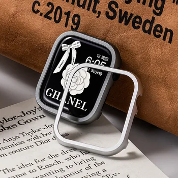 애플 워치 시리즈용 금속 케이스, 알루미늄 합금 커버 프레임, 아이워치 45mm, 40mm, 44mm, 41mm, 할로우 아웃 보호 커버, 9, 8, 7, 6