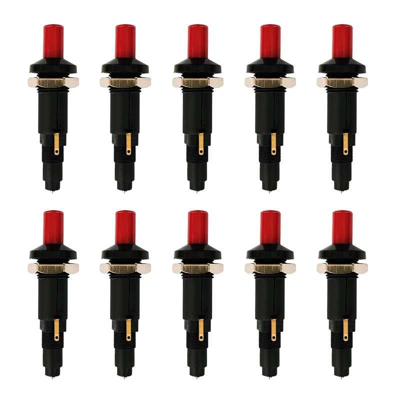 

10 PCs Push Button Piezo Igniter Two Exits Pressing Sparking for Gas Grill/Range/Heater/Stove Sparker Generator Ceramic Lighter