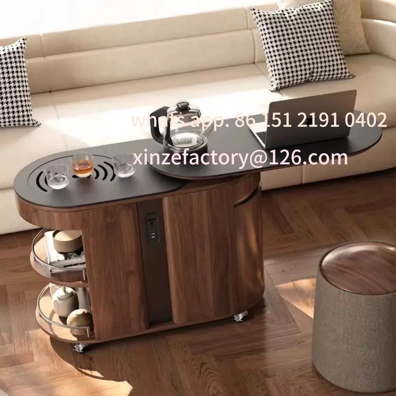 Customizable home study living room tea table tea integrated