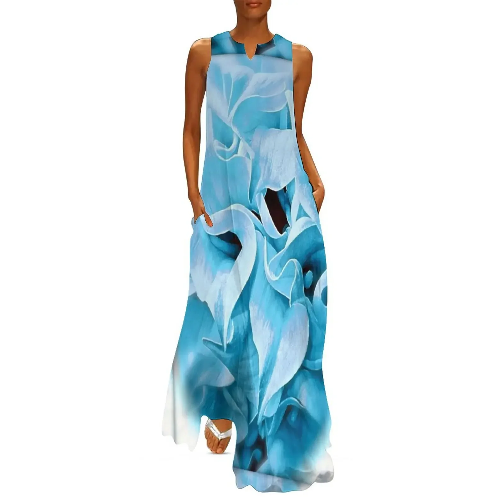 

Calla Lily Icy Blue Long Dress Prom gown evening dress Clothing Dress