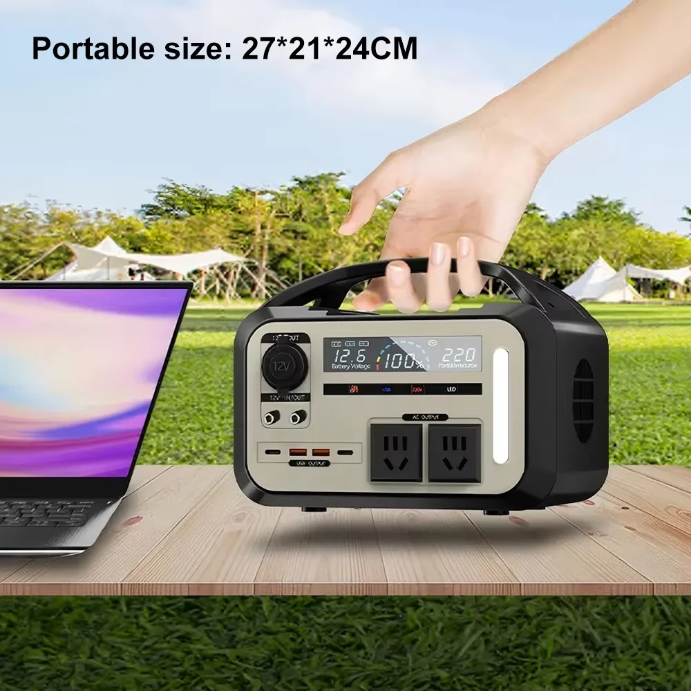 Gaiaray 900 واط محطة طاقة محمولة 110 فولت 220 فولت مولد طاقة شمسية خارجي 600Wh LiFePO4 محطة شحن البطارية LED للتخييم