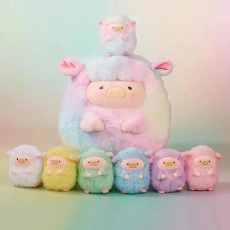 LuLu Rainbow Sheep Plush Doll Series Blind Box Toys Kawaii Anime Action Figure Model Surprise Mystery Box Collection Girls Gift