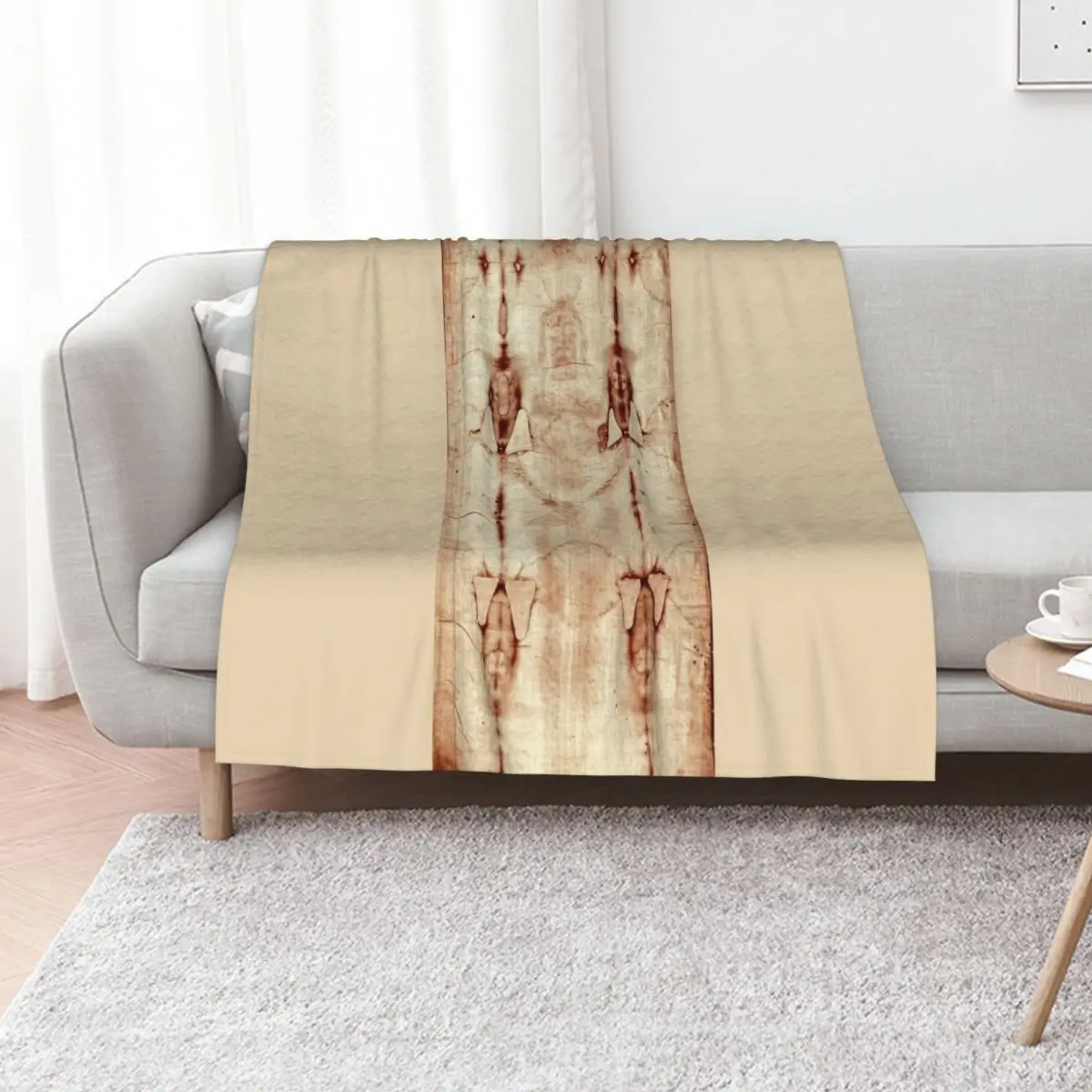 

Jesus Shroud of Turin Poster, Jesus Christ Throw Blanket Thermals For Travel Tourist Warm Moving Blankets