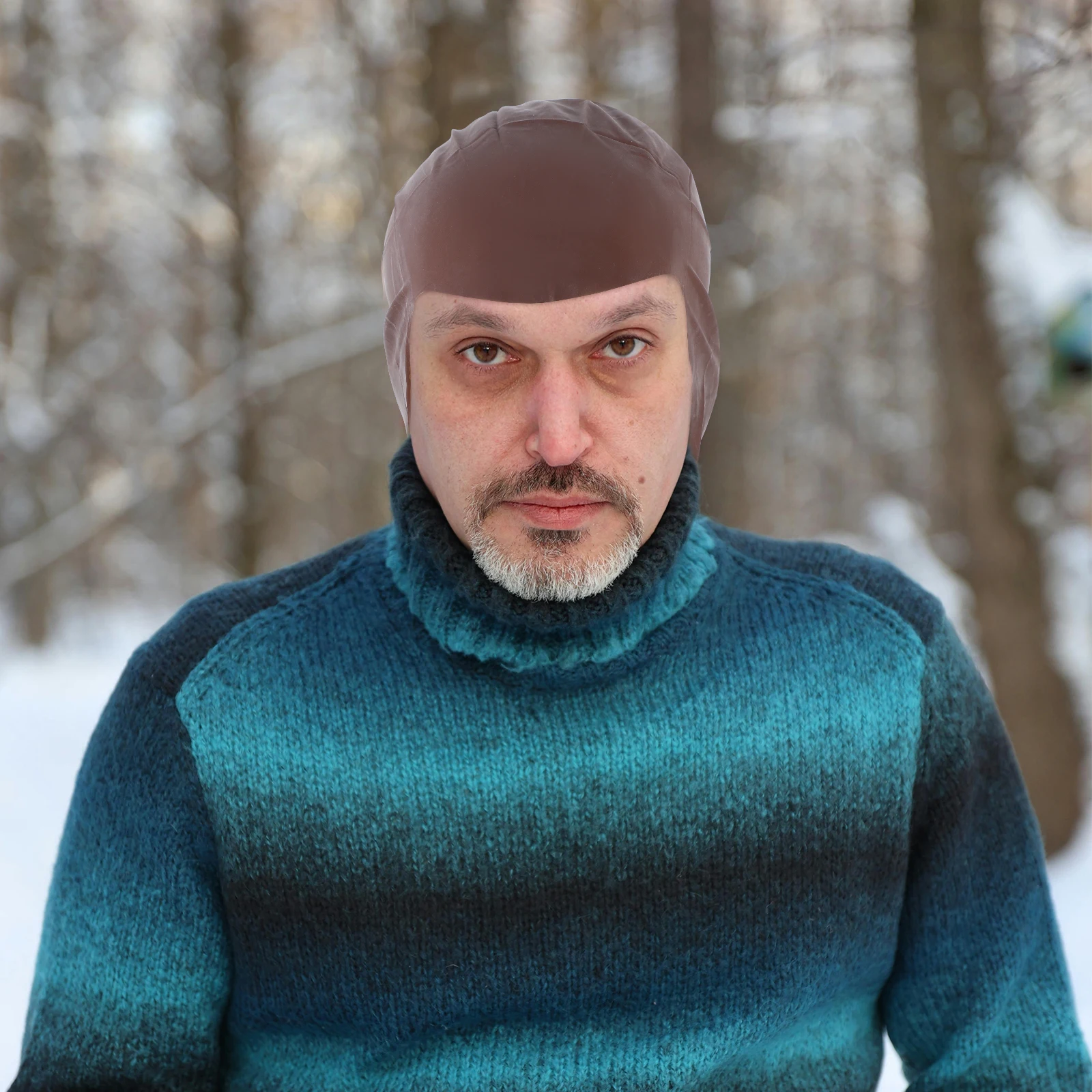 

Latex Bald Cap Soft Elastic Realistic For Cosplay Theater Halloween Party Unisex Adult Costume Accessory