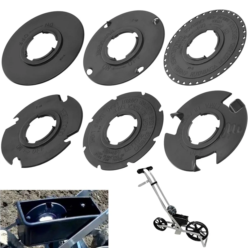 60010 مجموعة أطباق البذور الاختيارية لآلة بذارة الحديقة E-Arthway 1001-B، تناسب الجزرة الخفيفة، طبق بذور الفشار الفارغ