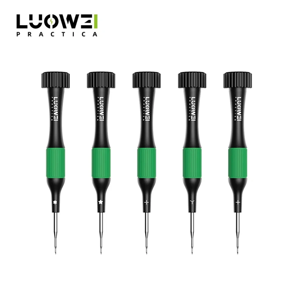 Luowei 5Pcs Ultra-Hard Anti-slip Screwdriver With Strong Magnetic Bits For Mobile Phone Camera Watch Repair Disassembly Tool Set