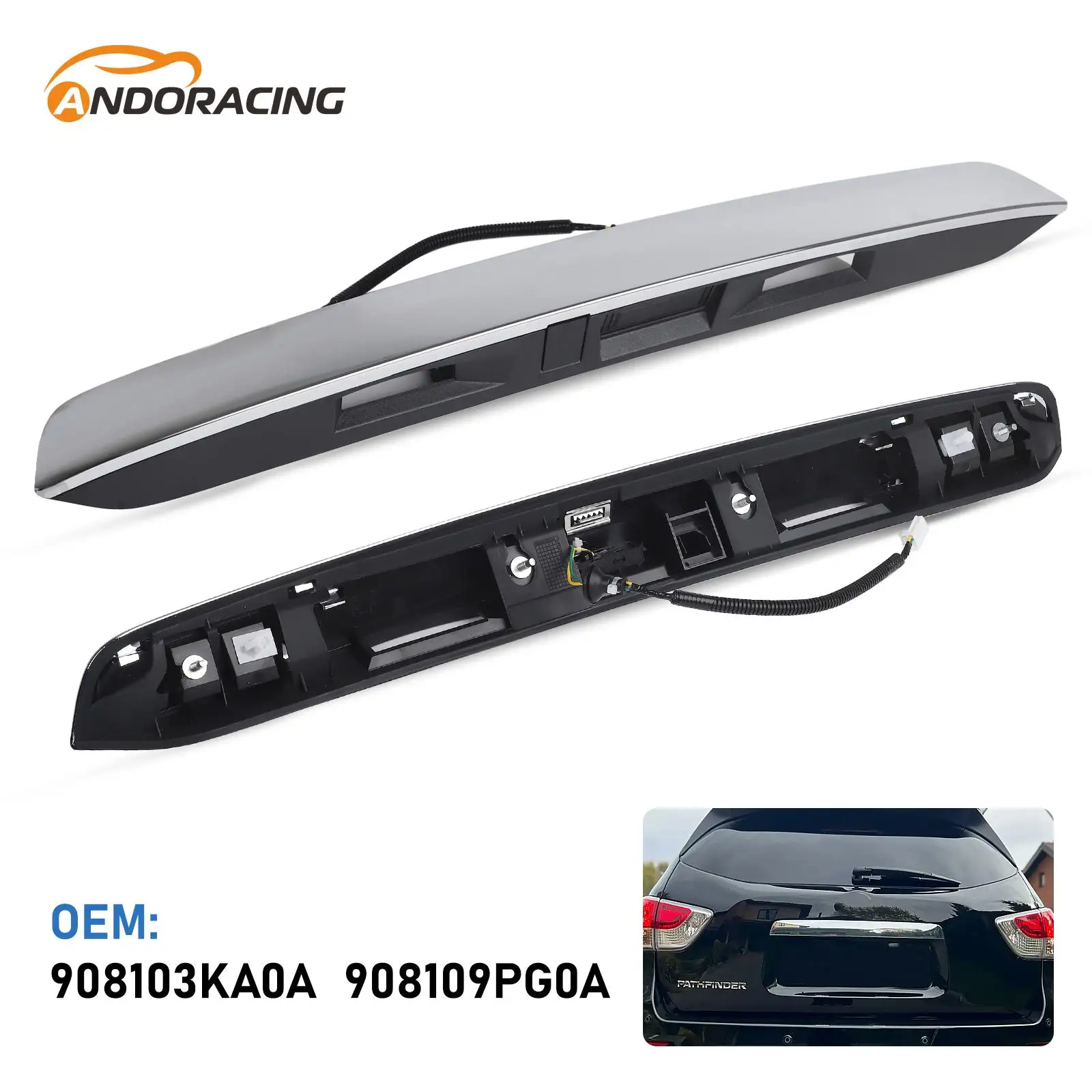 

90810-9PG0A Rear Tailgate Chrome Handle Garnish Finish Molding for 2013-2019 Nissan Pathfinder Rear Liftgate Handle 90810-3KA0A