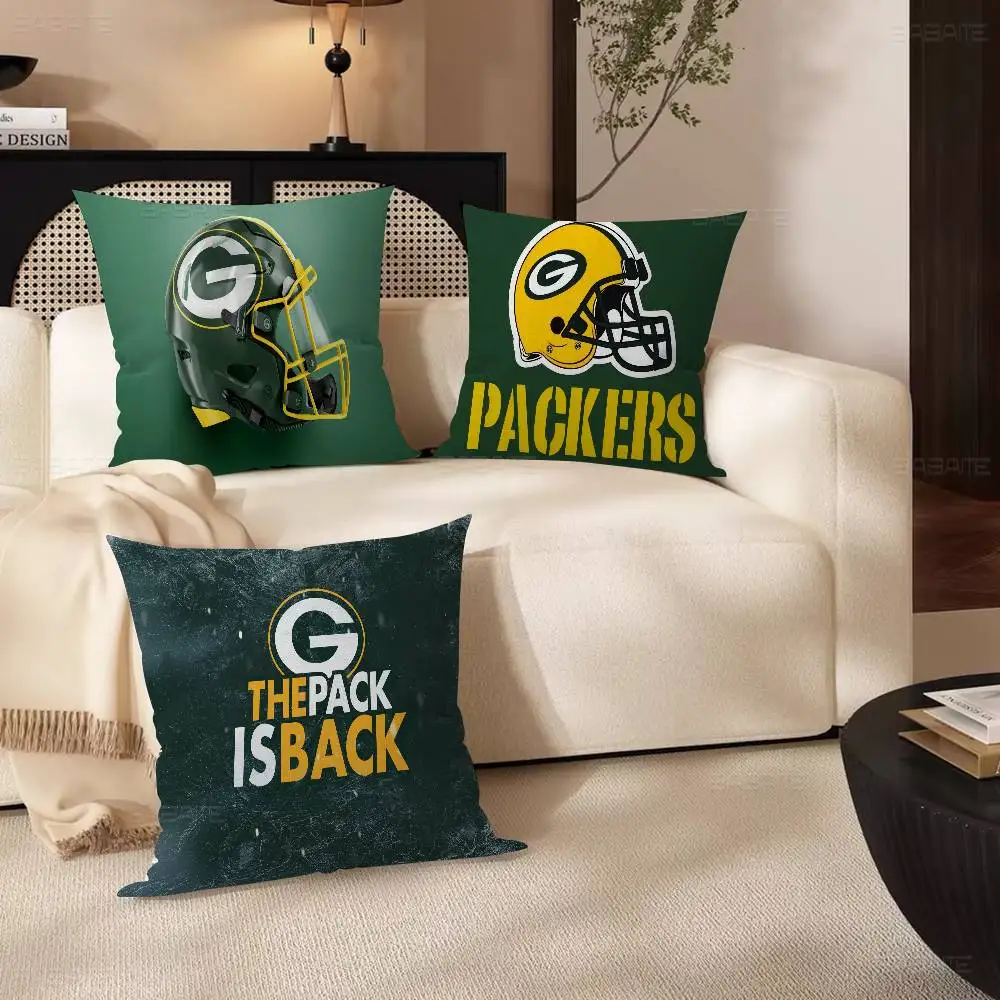 Green BayS PackerS وسادة هدية ديكور مكتب المنزل وسادة غرفة نوم أريكة غطاء وسادة السيارة كيس وسادة #6