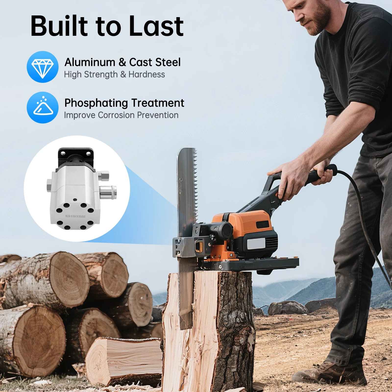 New Hydraulic Log Splitter Pump1* 13 GPM two-stage pump Hydraulic Log Splitter Pump 3000 PSI 3600r/min Compact Lightweight