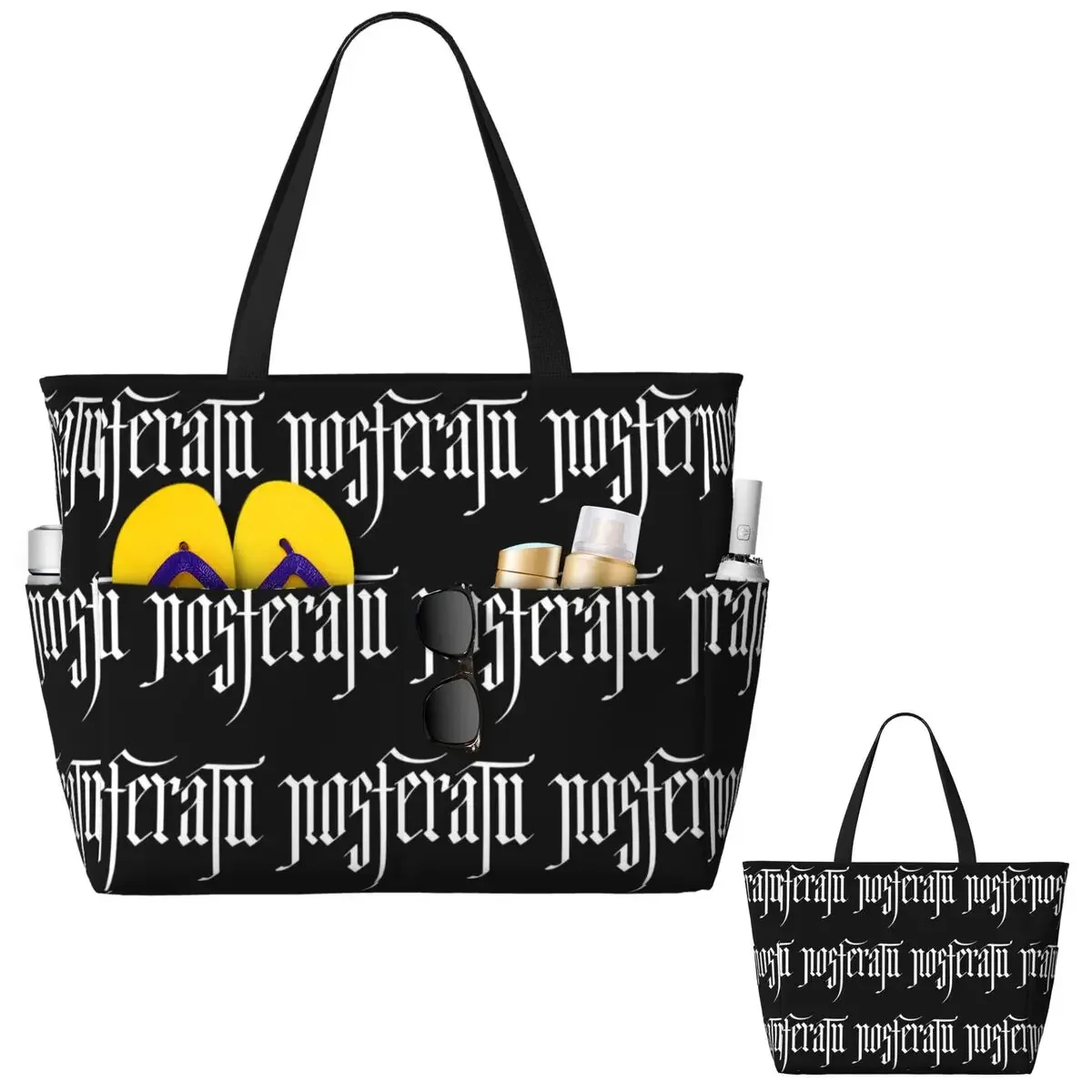 

Nosferatu 2024 Movie Logo Beach Tote Bag Sport Gym Yoga Duffle Large Tote Bag Women Travel Bag Fitness bag