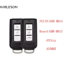 2/3 taste Smart-Remote-Key Fob 434MHz 47 Chip für Mitsubishi Xpander Eclipse Kreuz 2017 - 2020 FCC ID: GHR-M014 Modell GHR-M013