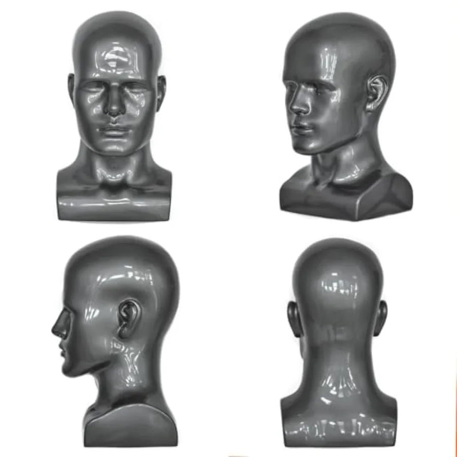 Профессиональная мужская подставка для головы манекена из ПВХ для париков, шапок, наушников, масок, солнцезащитных очков, шарфов и ювелирных аксессуаров, wi