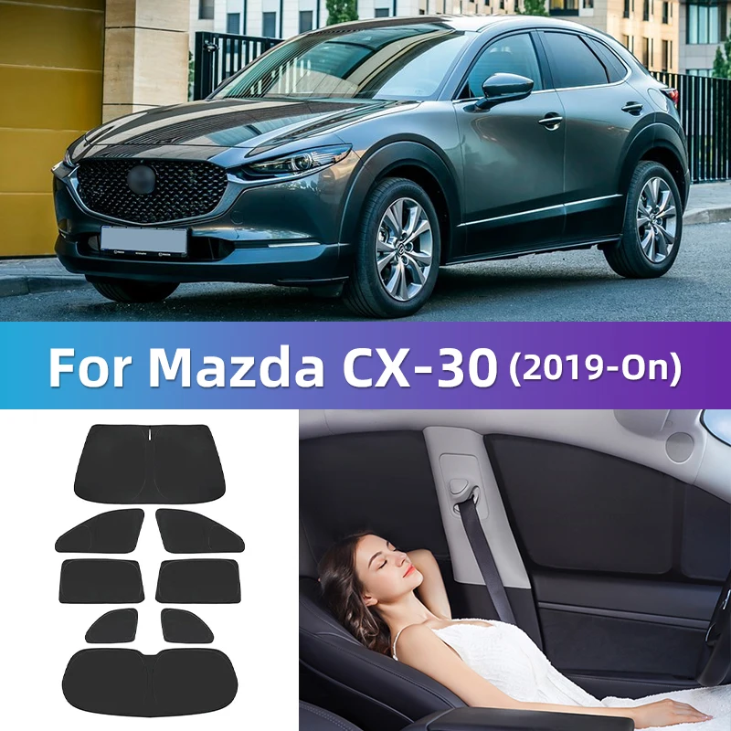 For Mazda CX-30 CX30 2019-2023 2024 Custom Full Cover Car Window Sunshade Privacy Blind Curtain Travel camping car to sleep