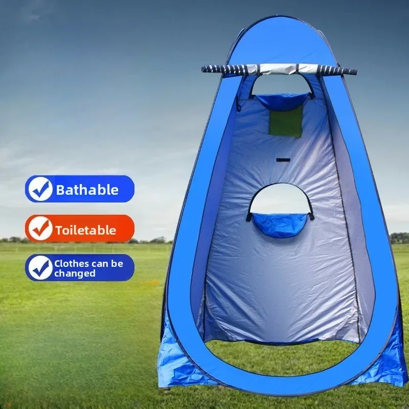 useful 120 * 120 * 190Cm Portable Camping Shower Room, Outdoor Bath Tent, Shower Change Cover, Fishing Warm Tent Free Build Qui