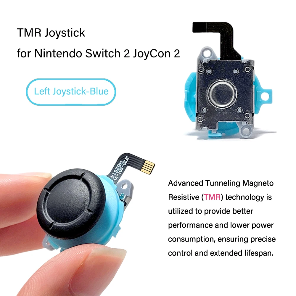 Fotografia 5: Joystick TMR Azul Laranja para Nintendo Switch 2, Peça de Substituição para Joycon 2 Esquerdo e Direito, Thumbstick Analógico 3D