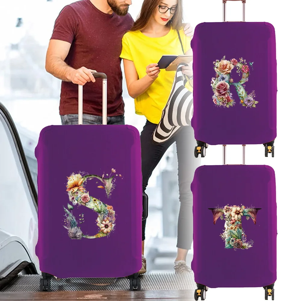 

Trolley Box Cover Floral Letter Series Thick Elastic Luggage Cover Protector 18-32inch Wear Resistant Multiple Style Options