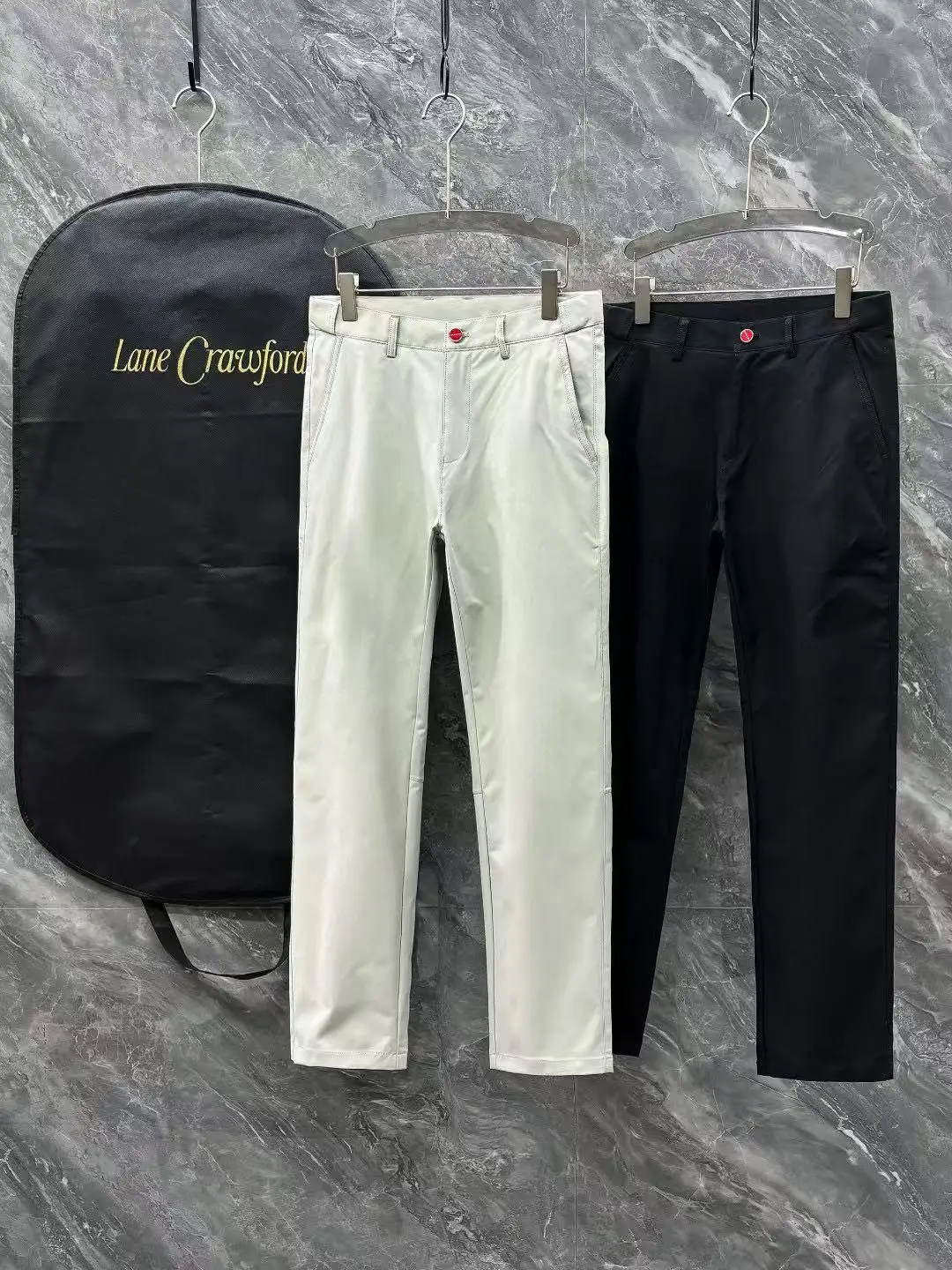 

Kiton весна и лето новые старые деньги стиль мужские красные пуговицы деловые маленькие прямые повседневные брюки