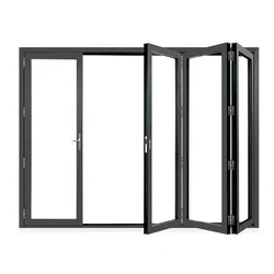 Hot Selling Veranda Exterior Glass Sliding Patio Bi-Folding Aluminum Bi Folding Door