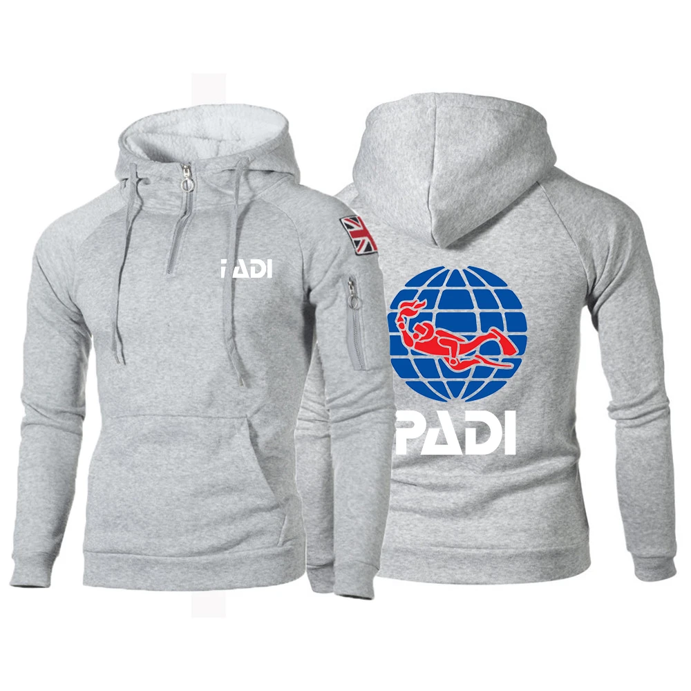 2024 Printing Men Scuba Driver Padi Zipper New Breathable Fashion Sports Comfortable Casual Hoodie Tops