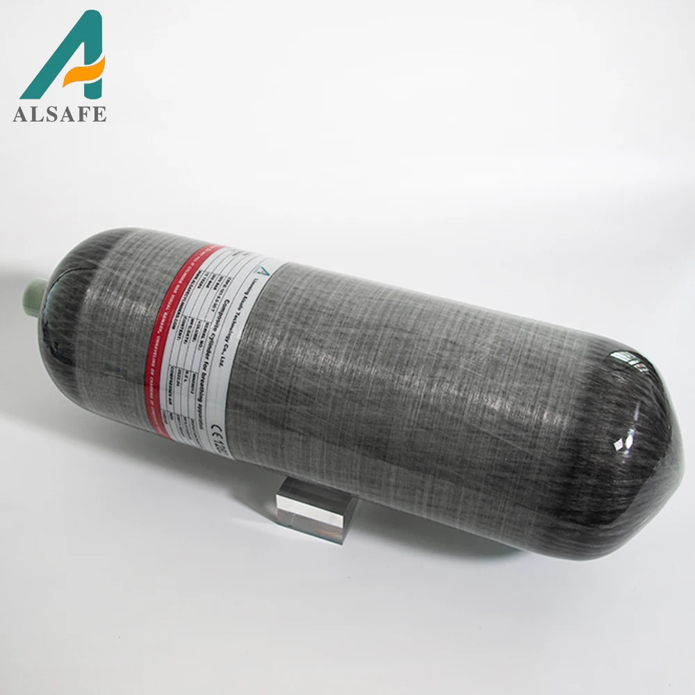 Alsafe Hot Sell 9L-30MPa high pressure carbon fiber SCBA cylinder /SCUBA diving oxygen tank