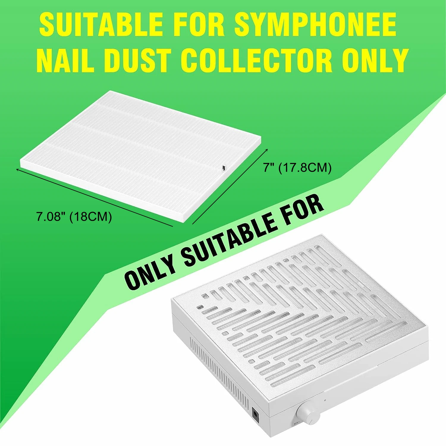 Makartt Nail Dust Collector Filter for SYMPHONEE Nail Dust Vacuum Machine Nail Art Salon Nail Dust Extractor Accessories