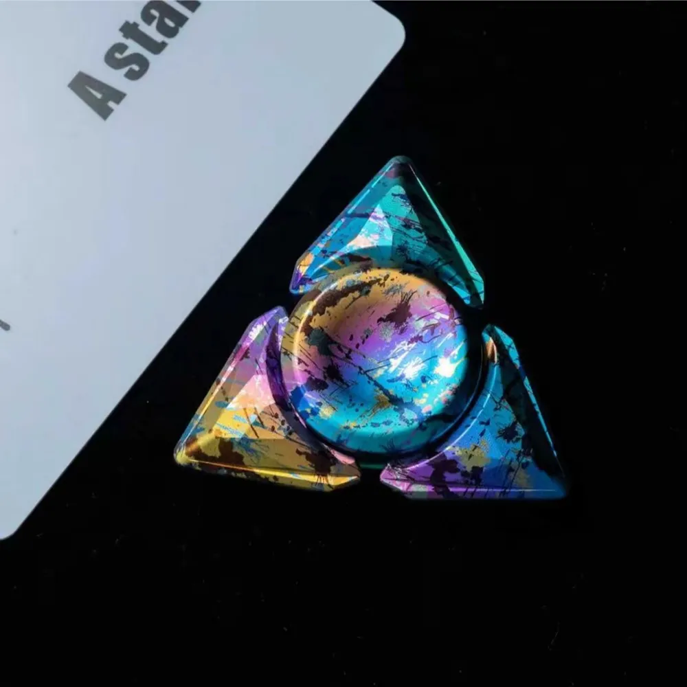 A 스타 EDC 프리즘 피젯 스피너 스트레스 해소 장난감 성인용 불안 완화 장치 삼엽 피젯 스피너