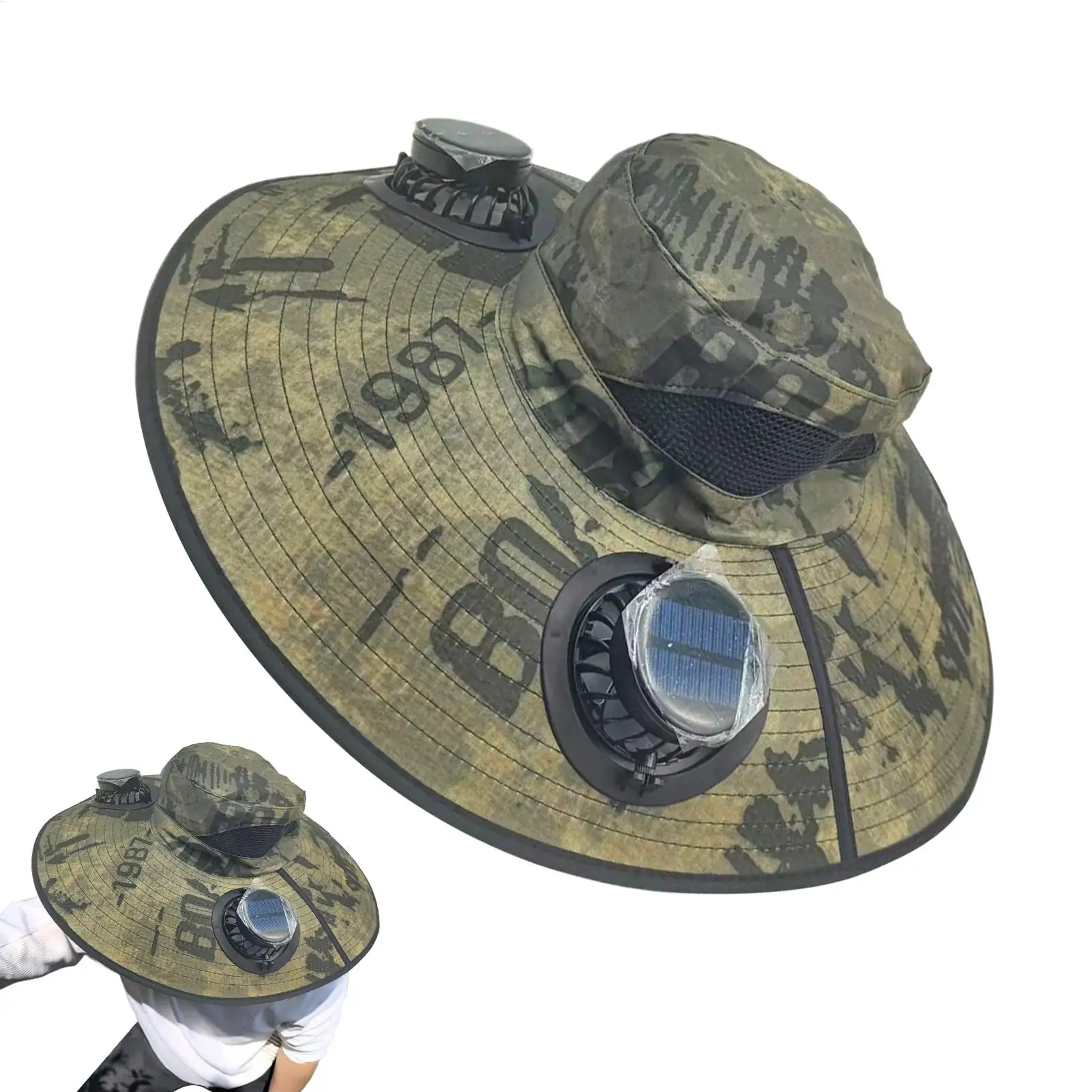 

Летняя шляпа от солнца с широкими полями, ведро, рыбацкая шляпа, складная шляпа от солнца, съемный вентилятор на солнечной энергии, устойчивая к ультрафиолетовому излучению, походная шляпа от солнца для рыбалки